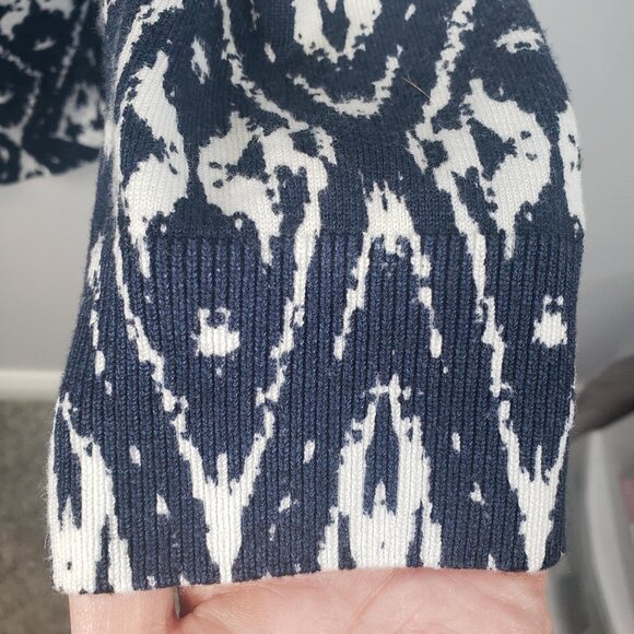 NWT Grace Elements Blue  Boyfriend Cardigan Sweater TBar Closure Size L / A141 - Picture 4 of 7